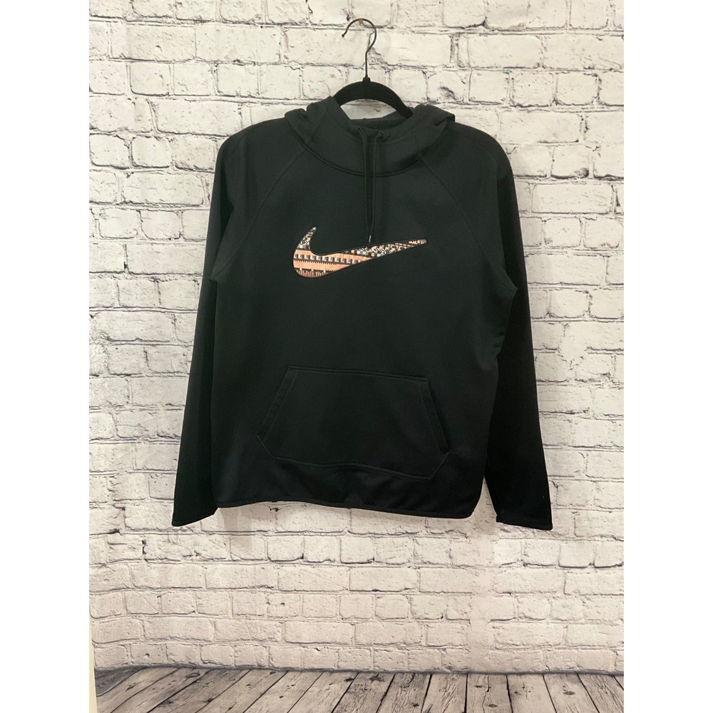 NIKE ALL TIME SWOOSH PATCH THERMA FIT HOODIE SWEATSHIRT SIZE MEDIUM